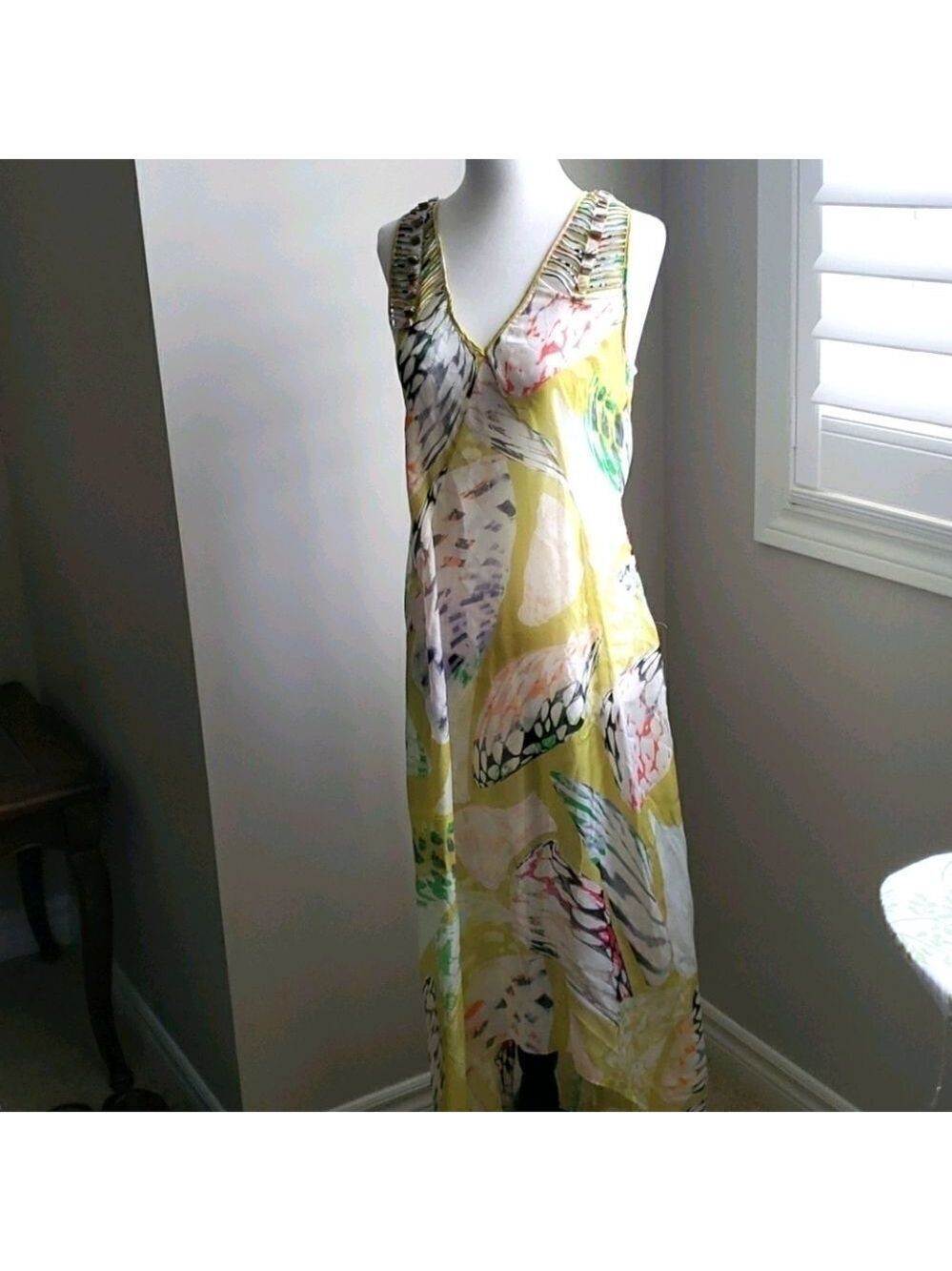 Anthropologie LEIFSDOTTIR Butterfly Kaleidoscope Silk Dress WOMENS SZ 6